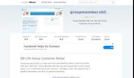 
							         Groupmember.sbilife.co.in website. SBI Life Group Customer Portal.								  
							    