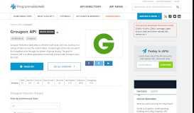 
							         Groupon API | ProgrammableWeb								  
							    