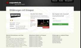 
							         Groupon Erfahrungen und Bewertungen auf Couponteria.de								  
							    