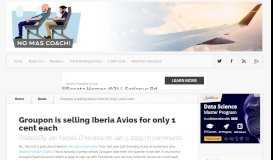 
							         Groupon is selling Iberia Avios for only 1 cent each | No Mas Coach!								  
							    