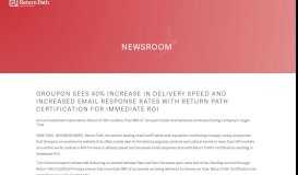 
							         Groupon Sees 40% Increase in Delivery Speed and Increased Email ...								  
							    