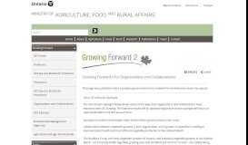 
							         Growing Forward 2 - Collaborations and Organizations								  
							    