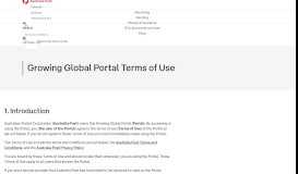 
							         Growing Global Portal Terms of Use - Australia Post								  
							    