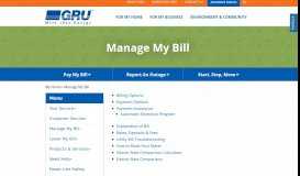 
							         GRU > My Home > Manage My Bill - Gru.com								  
							    