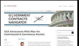 
							         GSA Announces Pilot Plan for Commercial E-Commerce Portals ...								  
							    