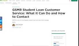 
							         GSMR Student Loan Customer Service: How It Can Help You ...								  
							    