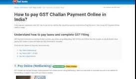 
							         GST Payments both Online, Offline Procedure | EZTax India								  
							    