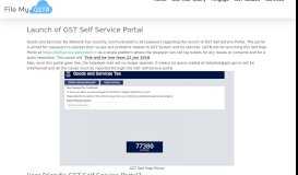 
							         GSTN To Launch GST Self Service Portal | GST Self Help Portal ...								  
							    