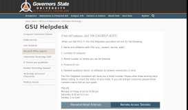 
							         GSU Helpdesk - Welcome to Governors State University in Chicago's ...								  
							    