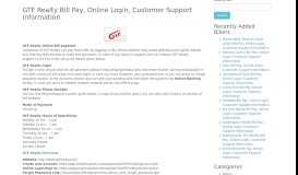 
							         GTF Realty Bill Pay, Online Login, Customer Support Information								  
							    