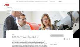 
							         GTS PL Travel Specialist - ABB Group								  
							    