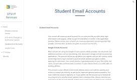 
							         GTU IT Services - Student Email Accounts - GTU LINK								  
							    