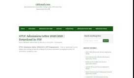 
							         GTUC Admission Letter 2019/2020 | Download In PDF | GHLoud.com								  
							    