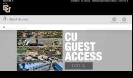 
							         Guest Access Home | University of Colorado								  
							    