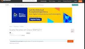 
							         Guest Access on Cisco WAP321? - Wireless Networking - Spiceworks ...								  
							    