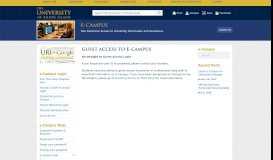 
							         Guest Access to e-Campus - The University of Rhode Island								  
							    