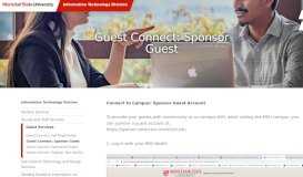 
							         Guest Connect: Campus Network - Montclair State University								  
							    