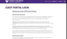 
							         Guest Portal Login - UW HFS								  
							    