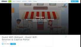 
							         Guest WiFi Hotspot - Guest WiFi Solution & Captive Portal on Vimeo								  
							    