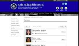 
							         Guidance - Gold Hill Middle School - Fort Mill School District								  
							    