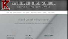
							         Guidance Home | Kathleen High School								  
							    