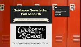 
							         Guidance Newsletter: Fox Lane HS - Smore								  
							    