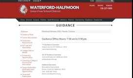 
							         Guidance - Waterford-Halfmoon UFSD								  
							    