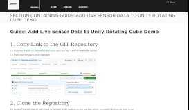 
							         Guide: Add Live Sensor Data to Unity ... - Bose Developer Portal								  
							    