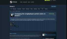 
							         Guide :: Changing the singleplayer portal colors ... - Steam Community								  
							    