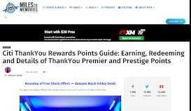
							         Guide: Citi ThankYou Rewards Points Earning Redeeming, ThankYou ...								  
							    