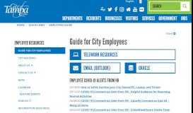 
							         Guide for City Employees | City of Tampa								  
							    