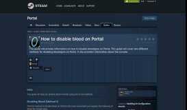 
							         Guide :: How to disable blood on Portal - Steam Community								  
							    