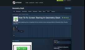 
							         Guide :: How To Fix Screen Tearing In Geometry ... - Steam Community								  
							    