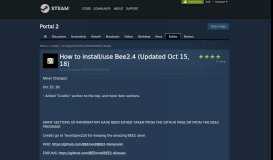 
							         Guide :: How to install/use Bee2.4 (Updated Oct ... - Steam Community								  
							    