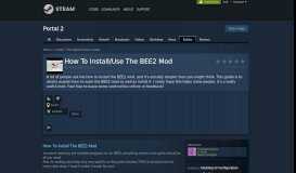 
							         Guide :: How To Install/Use The BEE2 Mod - Steam Community								  
							    