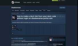 
							         Guide :: how to make a deck link from your deck ... - Steam Community								  
							    