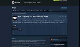 
							         Guide :: How to make old Portal mods work - Steam Community								  
							    