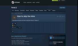 
							         Guide :: How to skip the intro - Steam Community								  
							    