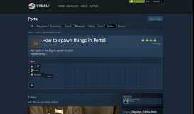 
							         Guide :: How to spawn things in Portal - Steam Community								  
							    