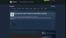 
							         Guide :: How'd we earned Portal Conservation Society								  
							    