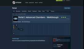 
							         Guide :: Portal 1 Advanced Chambers - Walkthrough - Steam Community								  
							    