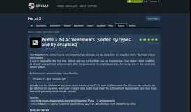 
							         Guide :: Portal 2 all Achievements (sorted by ... - Steam Community								  
							    