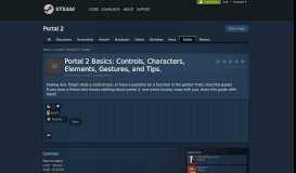 
							         Guide :: Portal 2 Basics: Controls, Characters ... - Steam Community								  
							    