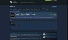 
							         Guide :: Portal 2 Co-op Walkthrough - Steam Community								  
							    