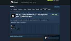 
							         Guide :: Portal Conservation Society Achievement ... - Steam Community								  
							    
