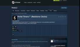 
							         Guide :: Portal Timers™ (Redstone Clocks) - Steam Community								  
							    