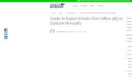 
							         Guide to Export Emails from Office 365 to Outlook Manually								  
							    