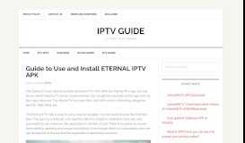 
							         Guide to Install ETERNAL TV APK on Firestick/Android/TV								  
							    