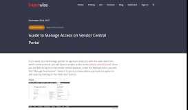 
							         Guide to Manage Access on Vendor Central Portal - Intentwise Blog								  
							    