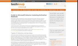 
							         Guide to Microsoft Volume Licensing Activation Methods | TechSoup ...								  
							    